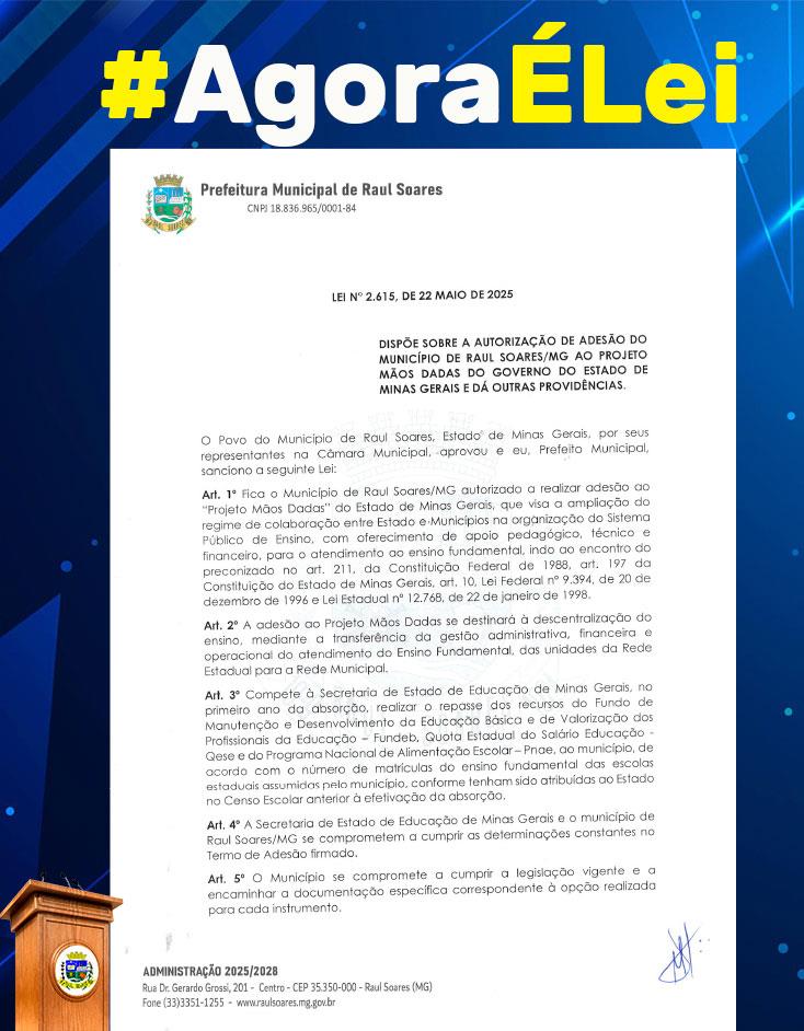 Leis Municipais Nº 2615/2025