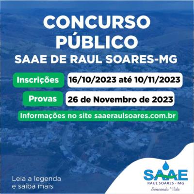 Edital do Concurso - SAAE - Raul Soares