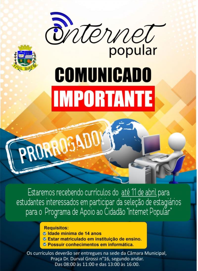 Prorrogado a data de entrega dos currículos