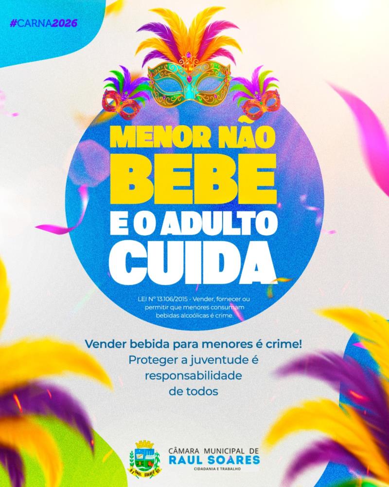 MENOR NÃO BEBE E ADULTO CUIDA