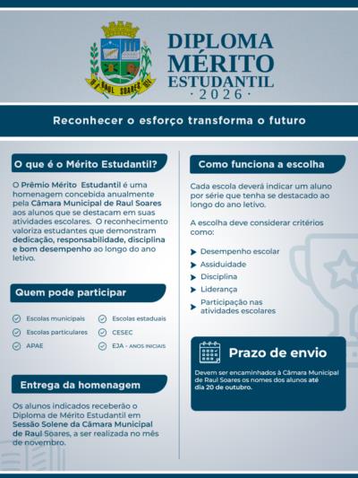 Diploma Mérito Estudantil 2026
