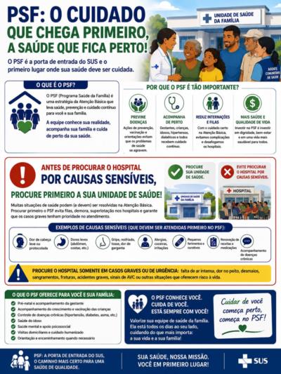 PSF: O cuidado que chega primeiro, a saúde que fica perto.