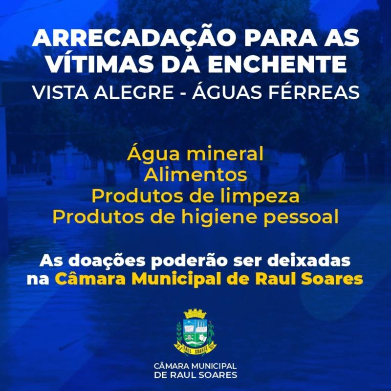 ARRECADAÇÃO PARA VÍTIMAS DA ENCHENTE