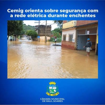 CEMIG ORIENTA SOBRE SEGURANÇA COM A REDE ELÉTRICA DURANTE ENCHENTES