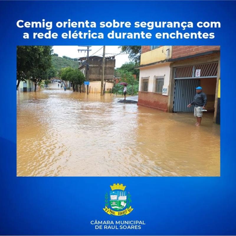 CEMIG ORIENTA SOBRE SEGURANÇA COM A REDE ELÉTRICA DURANTE ENCHENTES